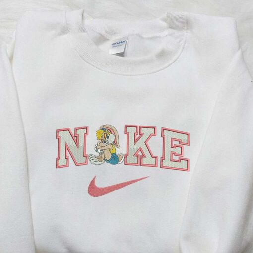 Nike x Lola Bunny Embroidered Shirt Cartoon Embroidered Shirt Custom Nike Embroidered Shirt