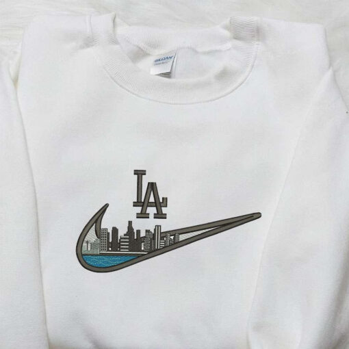 Nike x Los Angles City Embroidered Shirt Nature Embroidered Shirt Nike Inspired Embroidered Shirt
