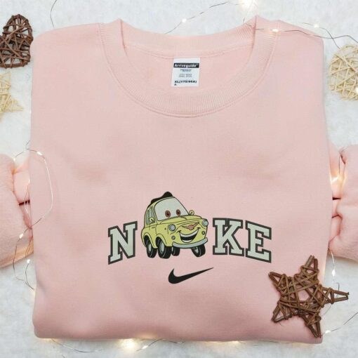 Nike x Luigi Cars Disney Embroidered T shirt Disney Cartoon Embroidered Sweatshirt Nike Inspired Embroidered Hoodie
