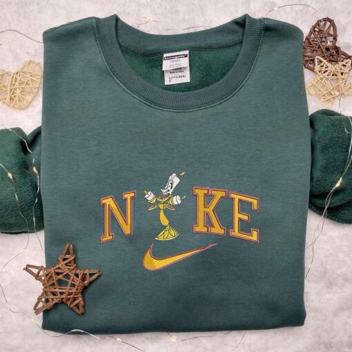 Nike x Lumiere Embroidered T shirt Beauty And The Beast Disney Embroidered T shirt Nike Inspired Embroidered T shirt