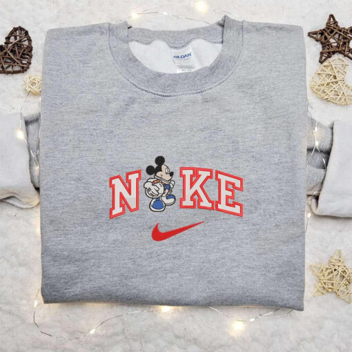 Nike x Mickey Astronaut Embroidered Shirt Disney Characters Embroidered Hoodie Best Gift Ideas