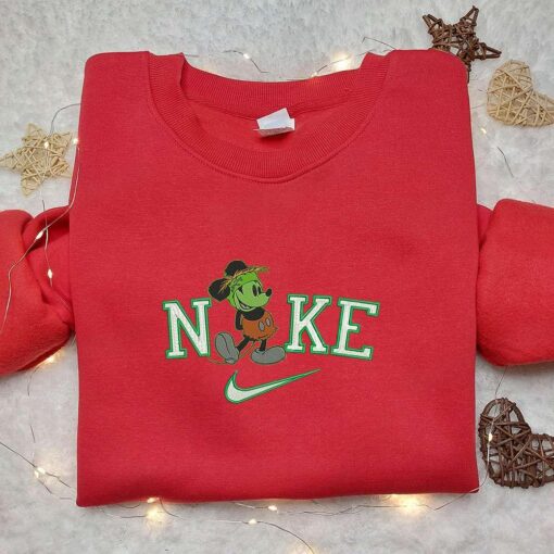 Nike x Mickey Halloween Frankenstein Embroidered Shirt Disney Halloween Embroidered Shirt Nike Inspired Embroidered Shirt