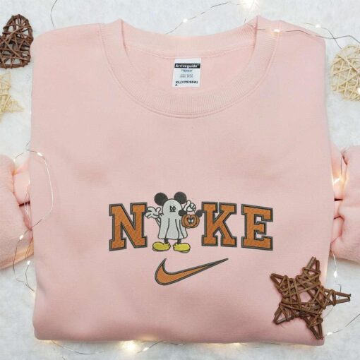 Nike x Mickey Mouse Boo Ghost Embroidered Sweatshirt Walt Disney Embroidered Shirt Best Halloween Gift Ideas