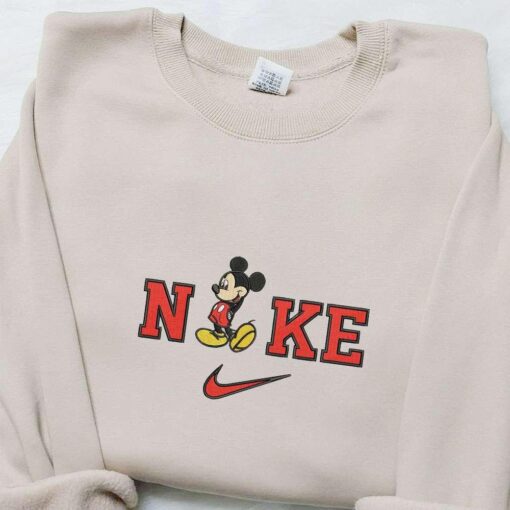 Nike x Mickey Mouse Embroidered Shirt Disney Characters Embroidered Hoodie Best Gift Ideas
