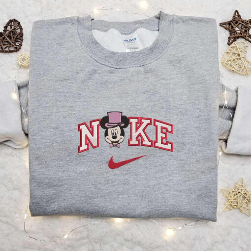 Nike x Mickey Mouse Hat Embroidered Hoodie Disney Characters Embroidered Hoodie Custom Nike Embroidered Hoodie