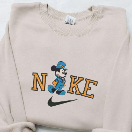 Nike x Mickey Mouse Magician Embroidered Sweatshirt Walt Disney Characters Embroidered Shirt Best Halloween Gift Ideas