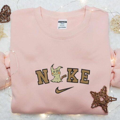 Nike x Mimikyu Embroidered Shirt Pokemon Embroidered Shirt Nike Inspired Embroidered Shirt
