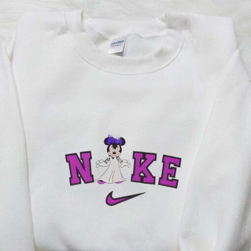 Nike x Minnie Disney Halloween Embroidered Hoodie Disney Characters Embroidered Sweatshirt Best Gifts for Family