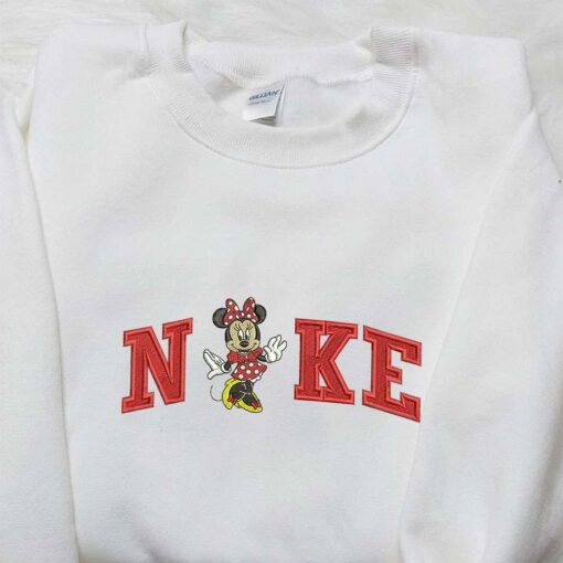 Nike x Minnie Embroidered Shirt Walt Disney Embroidered Shirt Nike Inspired Embroidered Shirt