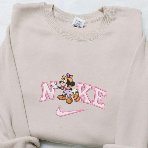 Nike x Minnie Farmer Embroidered Shirt Disney Characters Embroidered Hoodie Best Gift Ideas