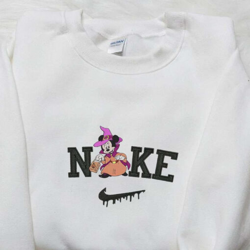 Nike x Minnie Halloween Embroidered Hoodie Disney Characters Embroidered Sweatshirt Best Gifts for Family