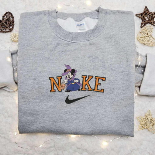 Nike x Minnie Mouse and Bag Halloween Embroidered Sweatshirt Walt Disney Characters Embroidered Shirt Best Halloween Gift Ideas