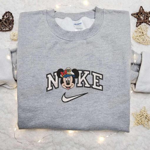 Nike x Minnie Mouse Cruise Embroidered Shirt Disney Characters Embroidered Hoodie Best Gift Ideas