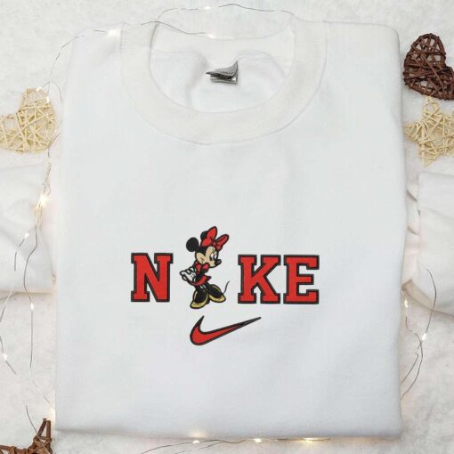 Nike x Minnie Mouse Embroidered Shirt Disney Characters Embroidered Hoodie Best Gift Ideas