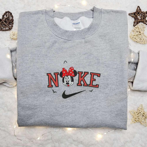Nike x Minnie Mouse Jack Halloween Embroidered Sweatshirt Horror Movie Halloween Embroidered Shirt Best Halloween Gift Ideas