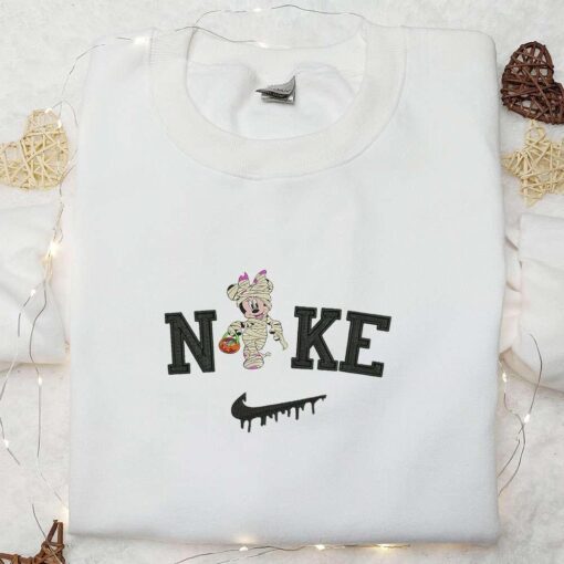 Nike x Minnie Mouse Mummy Embroidered Hoodie Disney Characters Embroidered Sweatshirt Best Gifts for Family