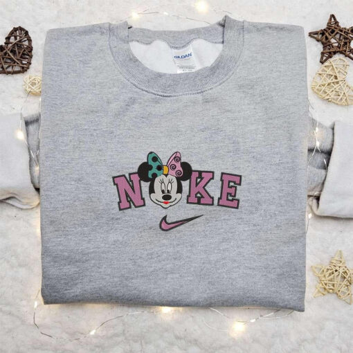 Nike x Minnie Mouse Sally Halloween Embroidered Sweatshirt Horror Movie Halloween Embroidered Shirt Best Halloween Gift Ideas