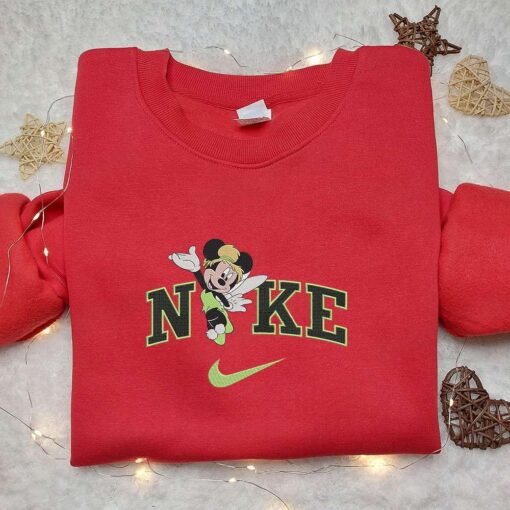 Nike x Minnie Mouse Tinker Bell Embroidered Hoodie Disney Characters Embroidered Sweatshirt Best Gifts for Family