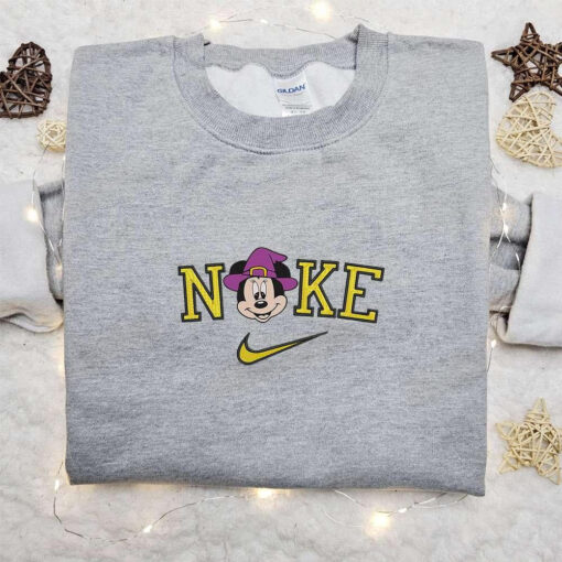 Nike x Minnie Mouse Witch Head Halloween Embroidered Sweatshirt Horror Movie Halloween Embroidered Shirt Best Halloween Gift Ideas