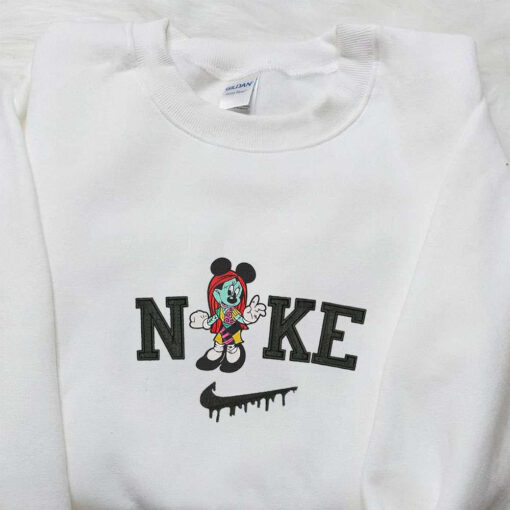 Nike x Minnie Sally Embroidered Shirt Disney Characters Embroidered Sweatshirt Best Gifts for Family