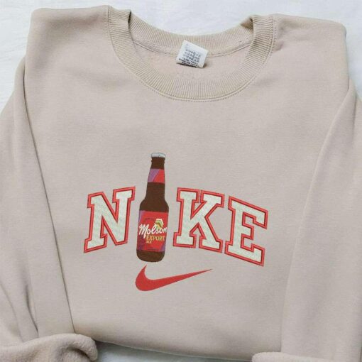 Nike x Molson Export Beer Embroidered Shirt Favorite Food and Drink Embroidered Shirt Nike Inspired Embroidered Shirt