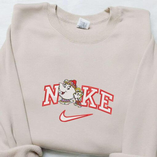 Nike x Mrs Potts And Chip Embroidered Shirt Disney Characters Embroidered Hoodie Best Gift Ideas