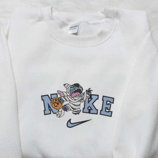 Nike x Mummy Stitch Embroidered T shirt Disney Halloween Embroidered Hoodie Nike Inspired Embroidered Sweatshirt