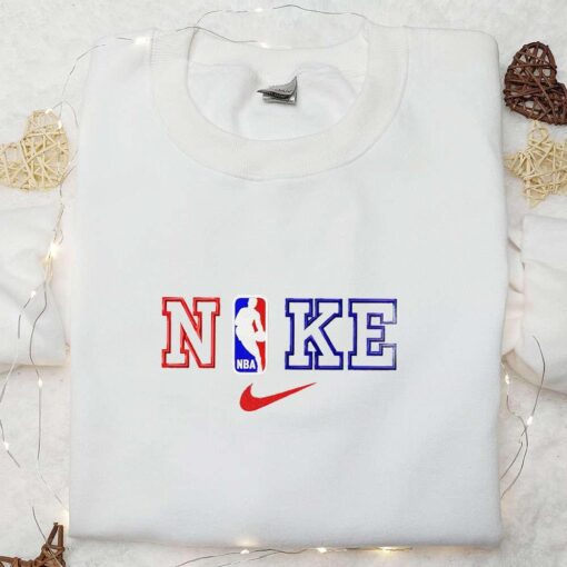 Nike x NBA Sport Embroidered Sweatshirt Nike Inspired Embroidered Shirt Best Gift Ideas for F