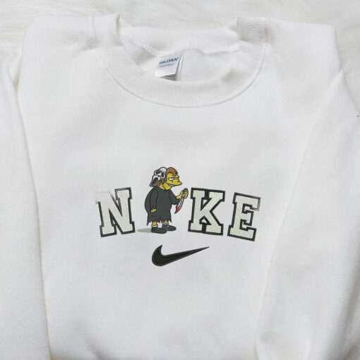 Nike x Nelson Munts Halloween Embroidered Shirt The Simpsons Embroidered Shirt Nike Inspired Embroidered Shirt