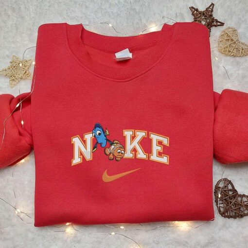 Nike x Nemo And Dory Embroidered T shirt Finding Nemo Disney Embroidered T shirt Nike Inspired Embroidered T shirt