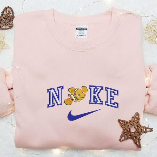 Nike x Nemo Hello Embroidered Shirt Disney Pixar Finding Nemo Embroidered Hoodie Best Gift Ideas