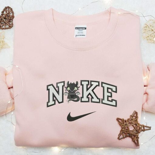 Nike x Night Fury Embroidered Shirt How To Train Your Dragon Cartoon Embroidered Hoodie Best Gift Ideas