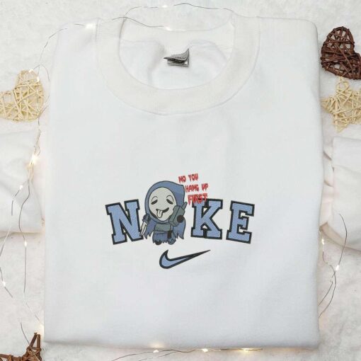 Nike x No You Hang Up First Embroiderd Shirt Spooky Embroidered Shirt Nike Inspired Embroidered Shirt