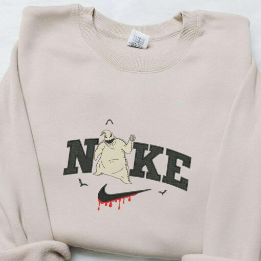 Nike x Oogie Boogie Embroidered Sweatshirt Horror Movie Halloween Embroidered Shirt Best Halloween Gift Ideas