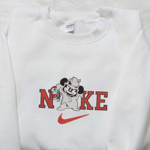 Nike x Oogie Boogie Mickey Mouse Embroidered Shirt Disney Nike Inspired Embroidered Shirt Best Gifts for Family