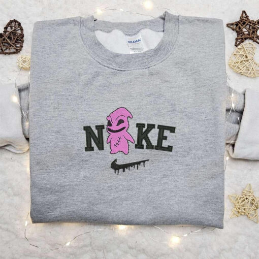 Nike x Oogie Boogie Movie Embroidered Sweatshirt Horror Movie Embroidered Shirt Best Halloween Gift Ideas