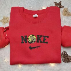 Nike x Oogie Boogie Nightmare Before Christmas Embroidered Shirt Halloween Embroidered Shirt Cool Halloween Embroidered Shirt