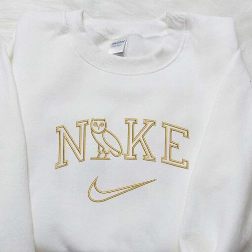 Nike x Owl Embroidered Sweatshirt Animal Embroidered Shirt Best Gift for Family