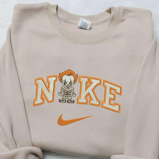 Nike x Pennywise Embroidered Sweatshirt It Movie Embroidered Sweatshirt Best Halloween Gift Ideas
