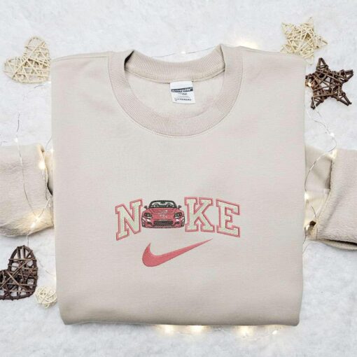 Nike x Pink Car Embroidered T shirt Transportation Embroidered T shirt Nike Inspired Embroidered T shirt