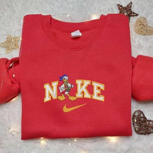 Nike x Pirate Cruise Donald Embroidered Hoodie Disney Characters Embroidered Hoodie Nike Inspired Embroidered Hoodie