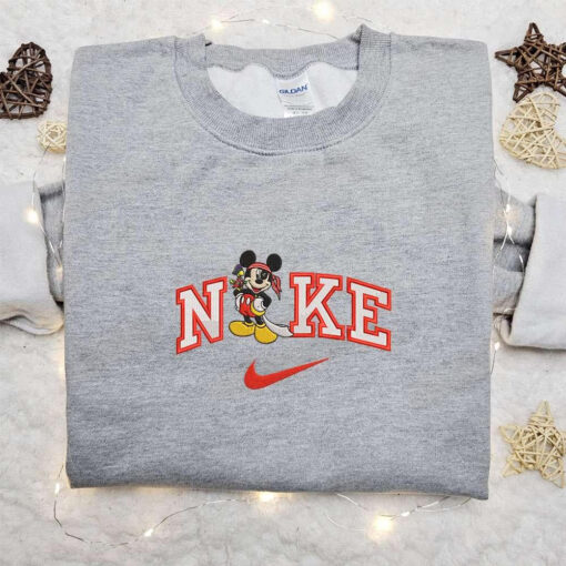 Nike x Pirate Cruise Mickey Embroidered T shirt Disney Characters Embroidered T shirt Nike Inspired Embroidered T shirt