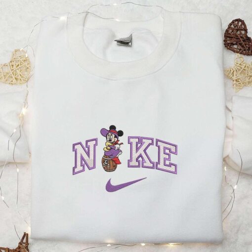 Nike x Pirate Cruise Minnie Embroidered T shirt Disney Characters Embroidered T shirt Custom Nike Embroidered T shirt