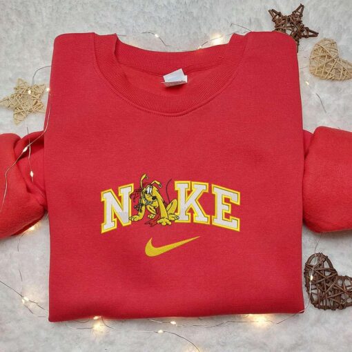 Nike x Pirate Cruise Pluto Embroidered T shirt Disney Characters Embroidered T shirt Custom Nike Embroidered T shirt