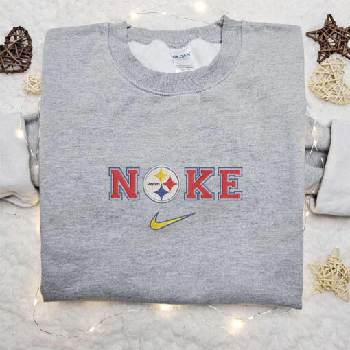 Nike x Pittsburgh Steelers Embroidered Hoodie Sports Embroidered Hoodie Custom Nike Embroidered Hoodie
