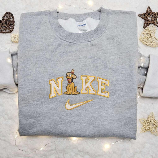 Nike x Pluto Farmer Embroidered Shirt Disney Characters Embroidered Hoodie Best Gift Ideas
