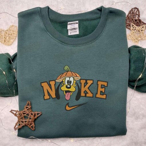 Nike x Pluto Halloween Pumpkin Embroidered Hoodie Amazing Halloween Embroidered T shirt Nike Inspired Embroidered Sweatshirt