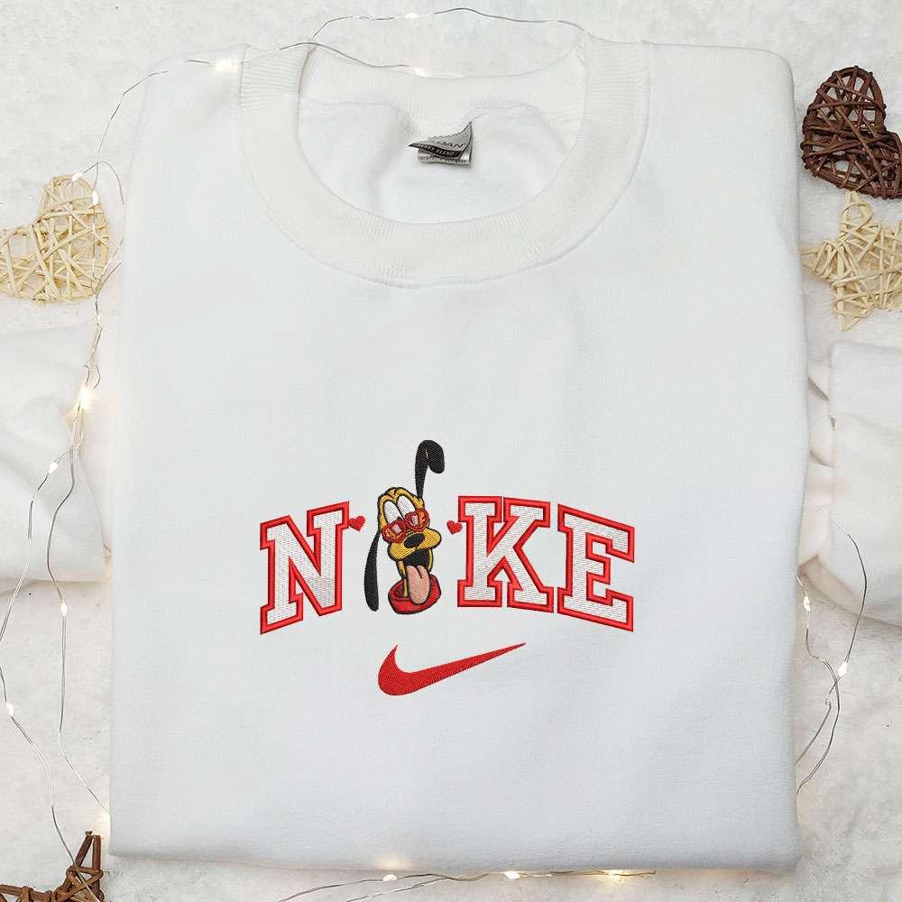 Nike x Pluto Heart Glasses Embroidered Shirt Disney Characters Embroidered Hoodie Best Valentines Day Gift Ideas