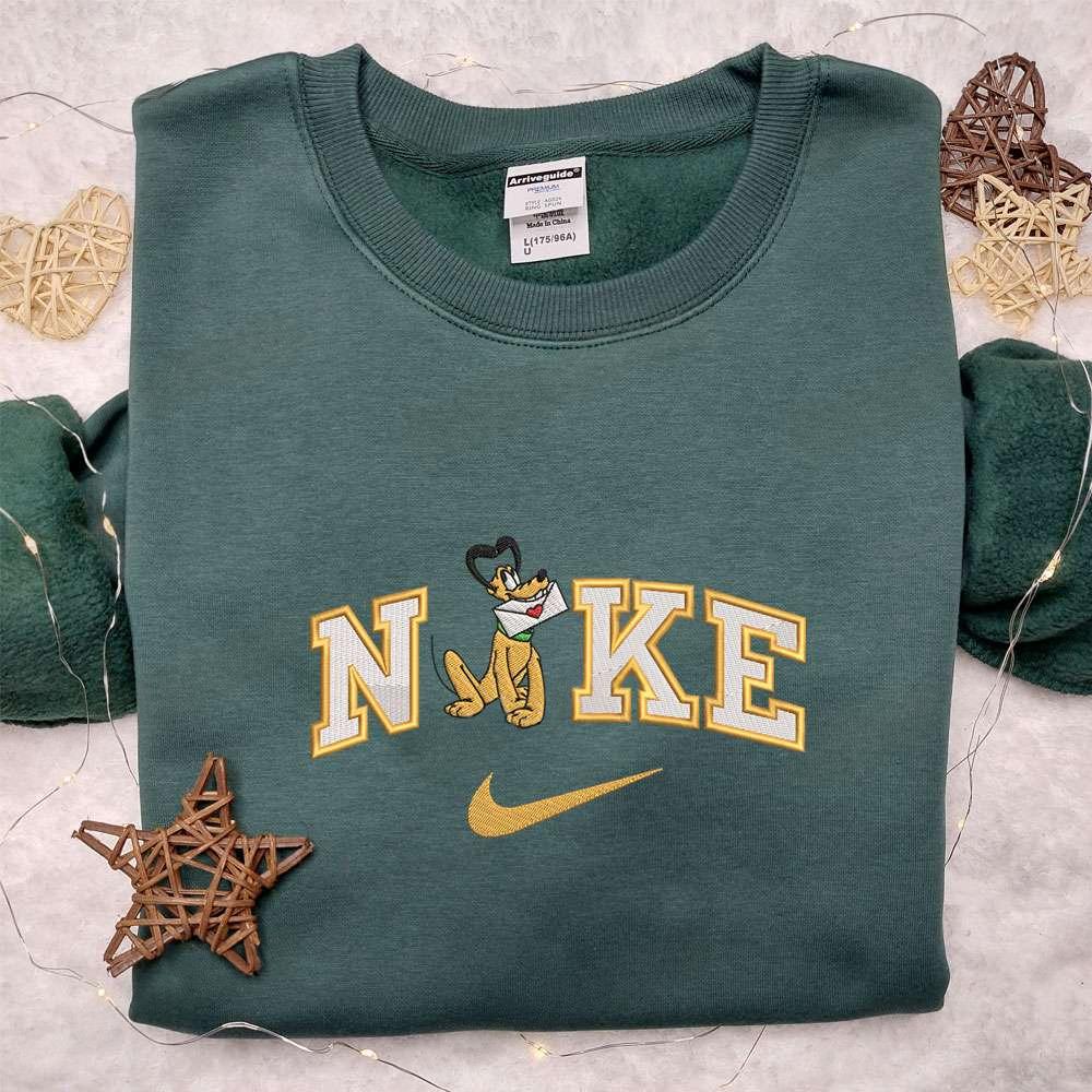 Nike x Pluto Love Letter Embroidered T shirt Disney Characters Embroidered T shirt Valentine Embroidered T shirt