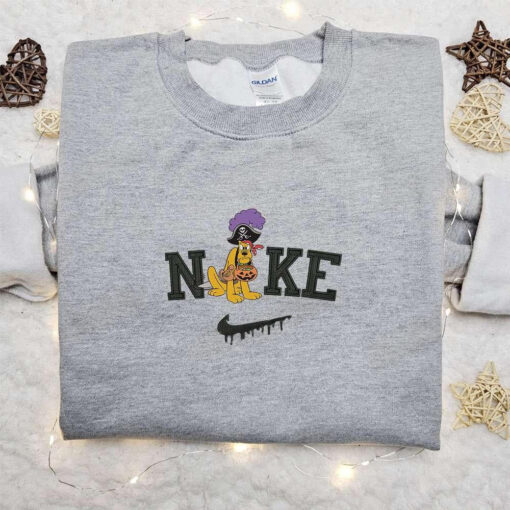 Nike x Pluto Pirater Hat Pumpkin Halloween Embroidered Sweatshirt Walt Disney Characters Embroidered Shirt Best Halloween Gift Ideas